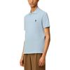 AMIPARIS Classic Heart Logo College Style Solid Color Short Sleeve Polo Shirt Unisex Polo Shirts Light-Blue HPL411-760-4506