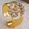 Унисекс Кольцо Горный Хрусталь Декор Знак Бедро Полированный Полый Наличные Хоп Богатство Регулируемый Открытый