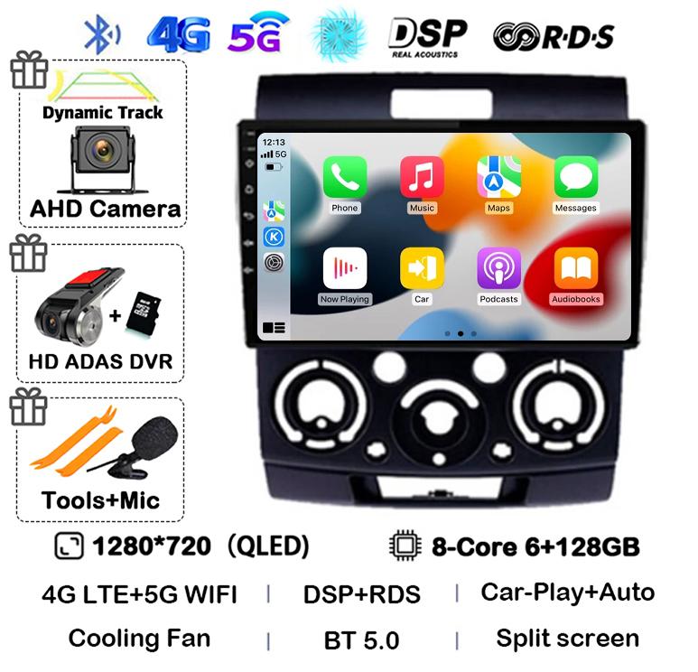 Android 14 автомобильный радиоприемник стерео для Ford Everest Ranger Mazda BT50 BT-50 2006 2007 2008 2009 2010 2011 мультимедийный проигрыватель головное устройство