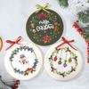 Printed Pattern Christmas Embroidery Kit Handmade Embroidery Starter Kit Practice