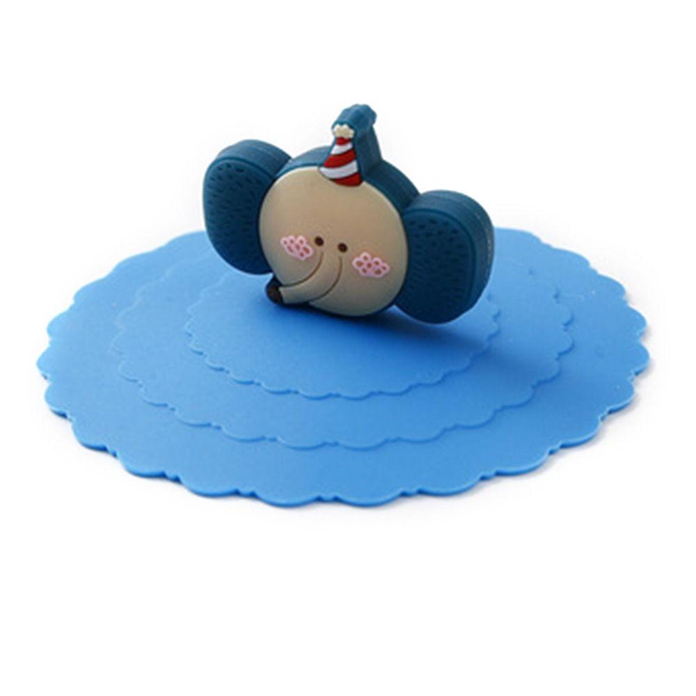 Sealed Cartoon Dustproof Tea Lids Leakproof Proof Lid Cup Cup Accessories Silicone Cup Cover