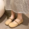 Leather Retro Thick Heel Light Mouth Single Shoes Women's Shoes 2025 Spring and Summer New Versatile Skirt French Mary Jane Shoes