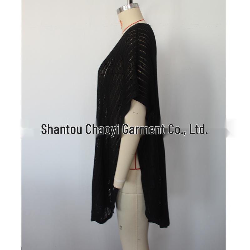 Summer Lace-Up Knit Beach Cover-Up