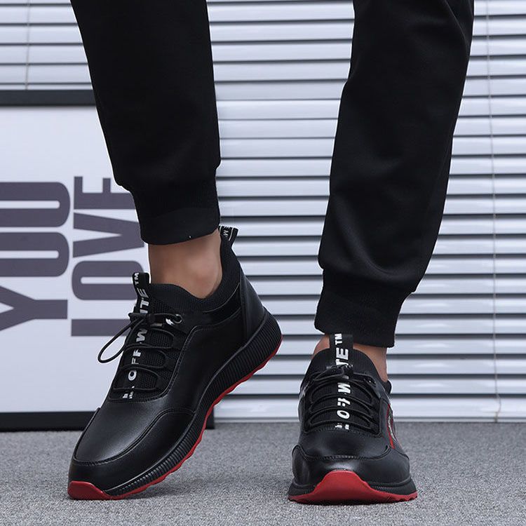 Мужская обувь Удобная модная обувь Повседневная обувь Корейская модная и универсальная мужская кожаная обувь Спортивная обувь для бега Мужская обувь