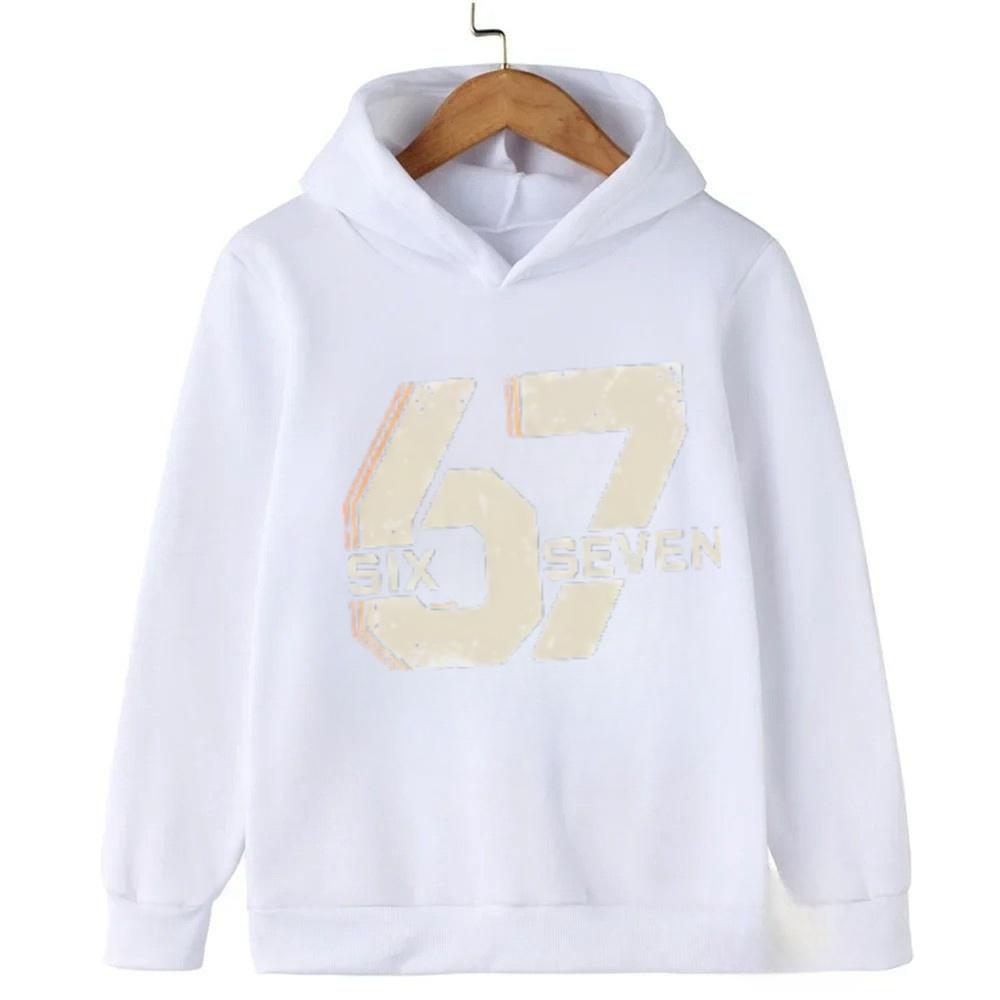Spring Autumn Unisex Graphic Fun 67 Men's Hooded Pullover Sweater Long-sleeved Stylish Street Style Long-sleeved Women Clothing Top