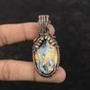 Maligano Jasper Pendant Copper Wire Wrapped Jewelry Gemstone Copper Pendant Gift For Mom Wire Wrap Pendant Handmade Jewelry Stylish Pendant