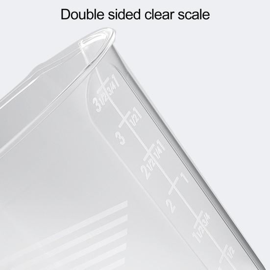 1000 мл пластиковый мерный стакан, 4 единицы измерения, штабелируемый, с противоскользящим дном, прозрачный мерный кувшин, необходимые кухонные инструменты