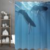 Шторка для душа «Океанский кит», Декоративная шторка для душа для ванной комнаты, Водонепроницаемая шторка для душа с крючками
