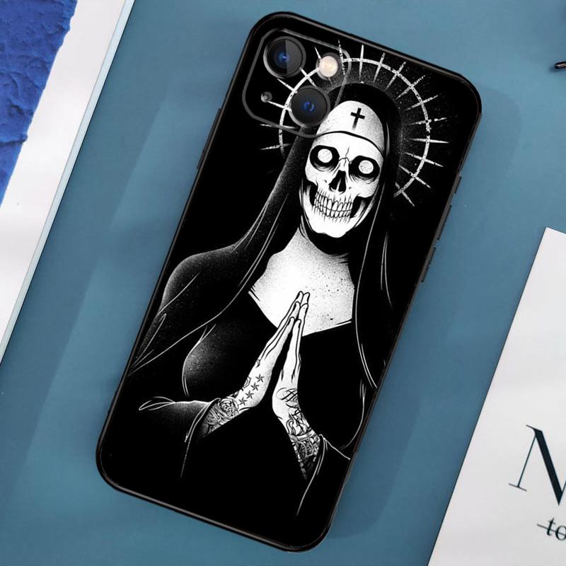 Чехол для телефона «Сатанинская монахиня» для iPhone 15 14 Pro Max 11 13 12 Mini X XR XS Max SE 2020 7 8 Plus, чехол