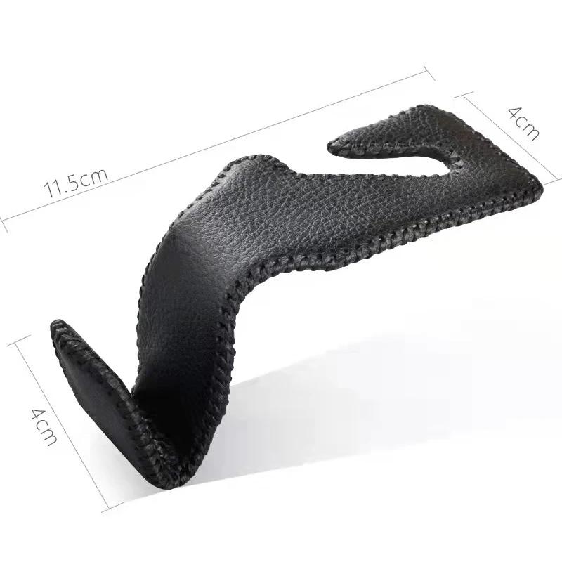 Крючки для подголовников автомобильных сидений Кожаная скрытая спинка Вешалка Держатель для хранения Органайзер Задняя полка для кошельков Сумки Аксессуары для интерьера