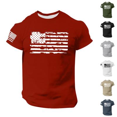 Летняя мужская популярная футболка с круглым вырезом и коротким рукавом с принтом