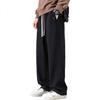 Men's Casual Pants Autumn Winter Versatile Loose Straight Fleece Lined Warm Trousers Gray Fleece Lined XL