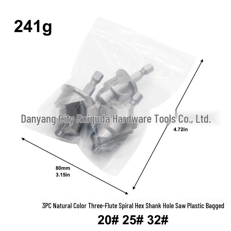 PPR Titanium-Coated 3-Flute Hex Shank Hole Opener Drill, Sizes 20/25/32mm for Plumbing and Pipe Expansion
