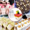 20pcs Square Cup Mouth Disposable Plastic Mousse Cups 60ml Ice Cream Cup Dessert Cups  Pudding