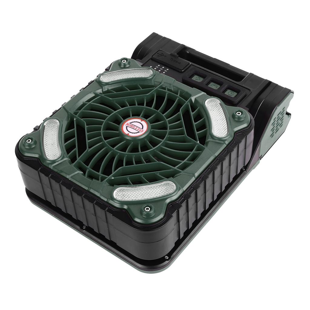 Solar Fan 5200MAH Type C Charging 4 Speed Adjustable Brushless Motor 4.5m/s Low Noise LED Timer