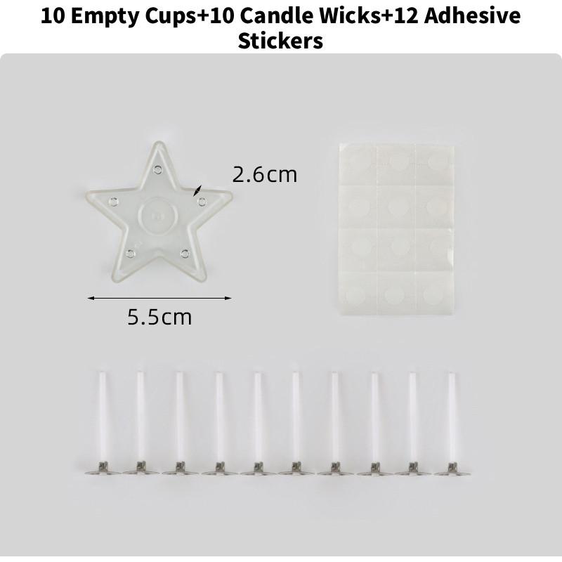 10 шт. Формочки для чайных свечей в форме сердца, фитили, прозрачные, любовь, восковые баночки, баночки для изготовления