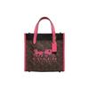 Field 22 Classic Carriage Logo Print Leather Tote Bag Tote Bag Shopping Bag Shoulder Crossbody Handbag Small Women’s Brown Pink Color Blocking