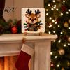 Family Activity Kit Christmas Mosaic Art Kit, DIY Sea Glass Santa Reindeer Artwork Craft for Home Decor, Handmade Gift Artistic Collage Materials