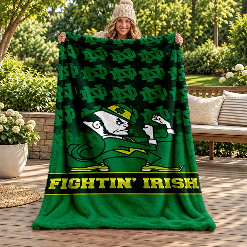 Fighting Irish blanket Flannel Blanket Soft Cozy Plush Throw for Sofa Bed Lightweight Home Decoration Gifts for Christmas various holidays