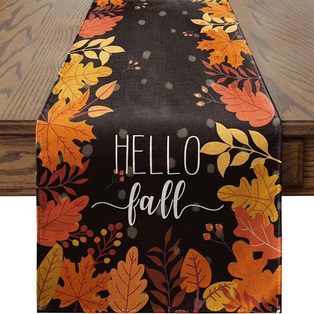Halloween Table Runners Autumn Decoration Halloween Decoration Table Cover Runner Party Table Cloth New Year's Decor