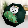 1pc Christmas Tree Dog Umbrella with Plastic Handle,Suitable for All Seasons UmbrellaPT565