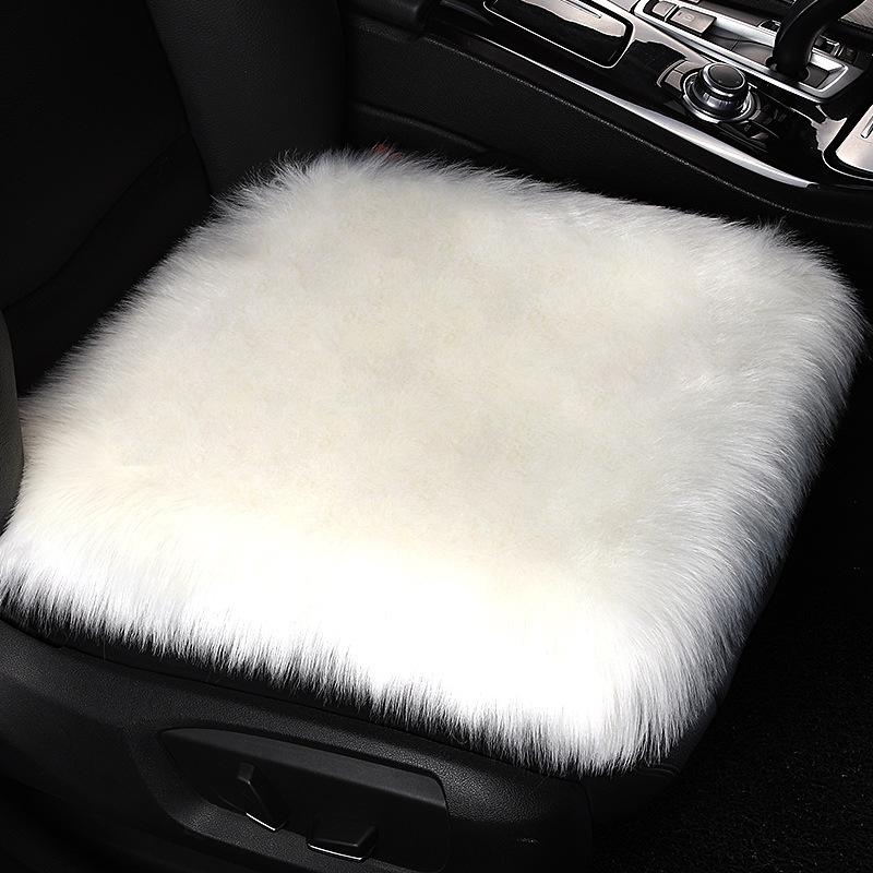 1Pc Universal Winter Wool Plush Car Seat Covers Thick Warm Long Pile Auto Seat Covers Soft Car Interior Accessories for Winter