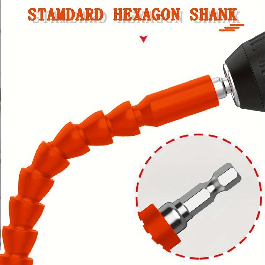 1pc Universal Flexible Shaft Drill Extension Cord | 360° Rotatable Metal Hand Drill Accessory Kit, for Screwdriver Bits and Socket Connection