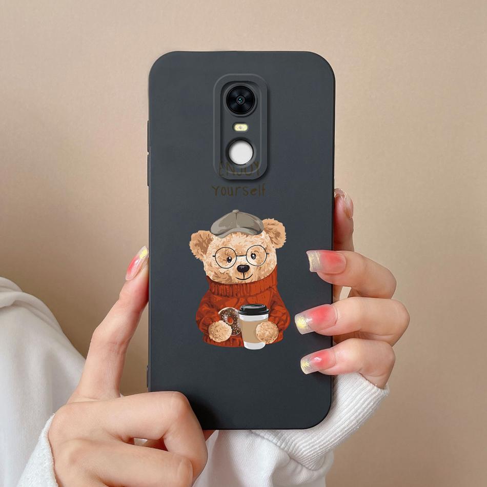 For Redmi Note5 Redmi5 Plus Phone Case Cartoon Liquid Silicone Full Coverage Anti Drop Funda For Redmi 5 Plus Note 5 Bumper Capa