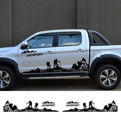 Наклейка на боковую дверь пикапа для JAC Shuailing T6 T8 Pro Грузовик Декор 'Восхождение в горы' Наклейка Виниловая пленка для автомобиля Покрытие Автоаксессуары