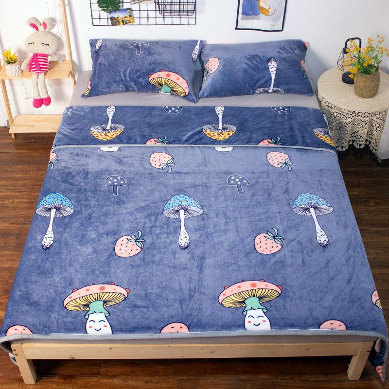 Двусторонние флисовые простыни, осенне-зимние теплые фланелевые простыни, более толстые одеяла для детей и взрослых