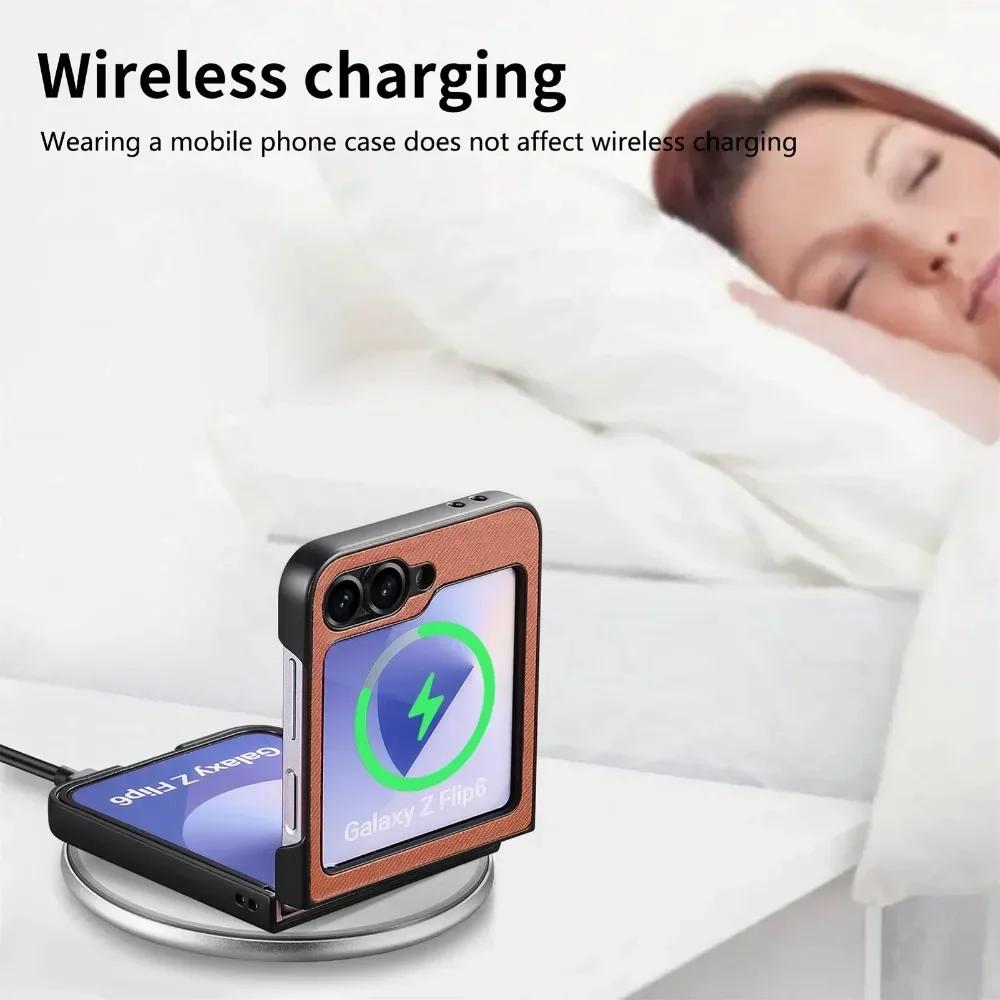 Magnetic Phone Case for Samsung Galaxy Z Flip 7 6 5 4 3 Flip7 Flip6 Flip5 Flip4 Flip3 5G Hard PC Shell Durable Protective Cover
