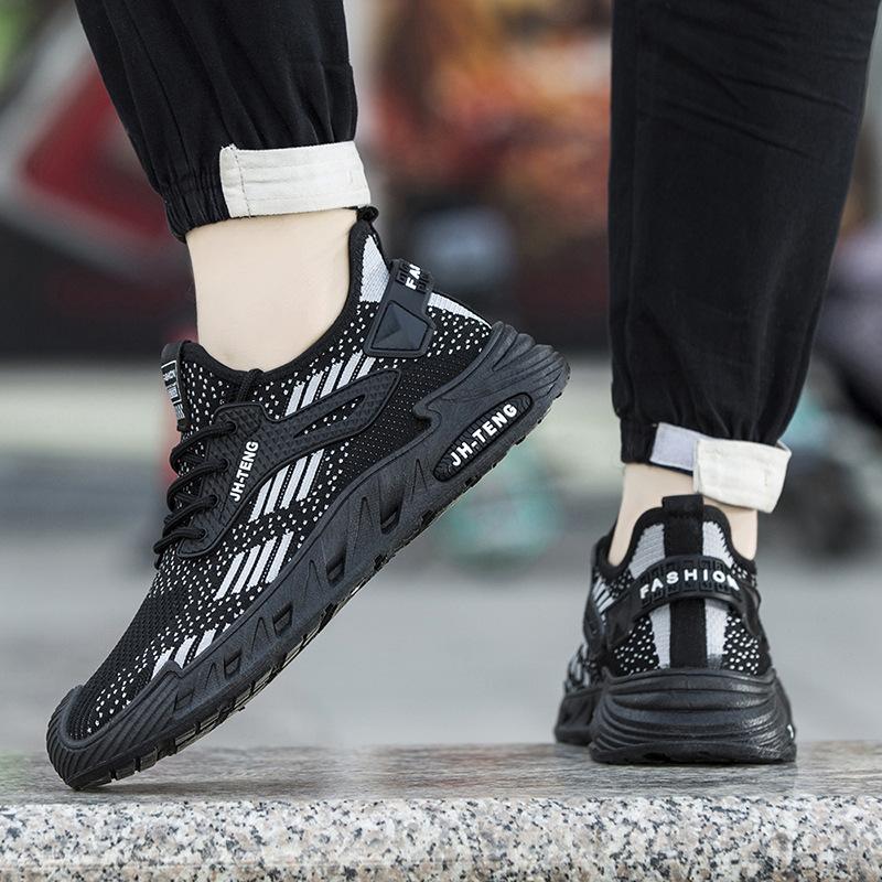 Новые мужские дышащие универсальные повседневные туфли из сетки 2024 года, весна-осень, уличные, легкие, амортизирующие, для бега и спорта