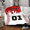 Baseballthemed Home Customize Your Name Blankets Comfortable Soft Lightweight Allseason Multipurpose Blanket For Picnics Sofas Offices Beds Living