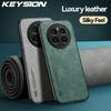 KEYSION Роскошный кожаный чехол в стиле ретро для Realme 12 Pro + 5G, мягкий силикон + противоударная задняя крышка для телефона из поликарбоната для OPPO Realme 12+ Plus 5G