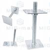Post Base Adjustable Anchor 110X250X4.0Mm Oc + Welded Nut
