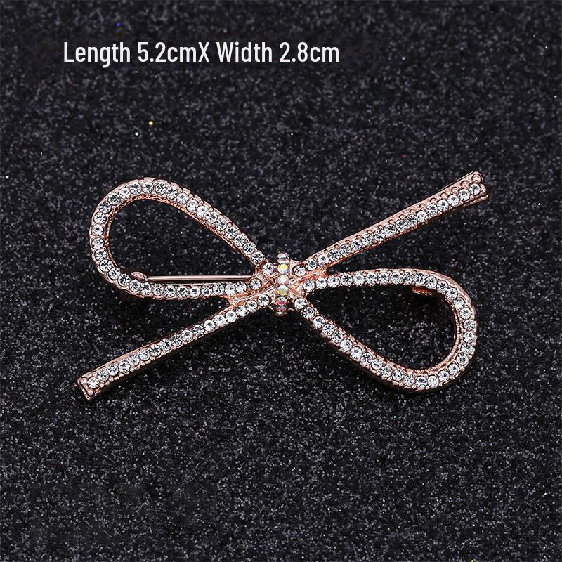 Модная брошь с бантом: Металлические украшения с жемчугом и стразами в виде цветка