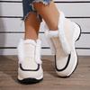 Women's Chunky Platform Snow Boots Winter Faux Fur Lined Anti-Slip Ankle Boot for Women Comfortable Fleece Lining Short Booties Warm High-Top Shoes