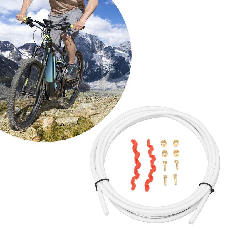 Durable with 4 Olives and Inserts Brake Hose Kit Easy To Install White Hydraulic Disc Brake Hose Disc Brake Hose Kit Bike Repair