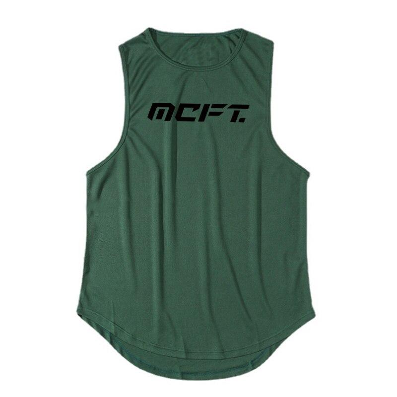 Muscleguys Summer Fitness Sweat-absorbing Breathable Sleeveless T-shirt Fashion Brand Printing Vest Men's Outer Wear Street Fashion Tops