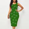 Женское платье Sling Summer LovePrint Dresses Tight Sleeveless Slim Fit Sexy Fashion Top Clothing