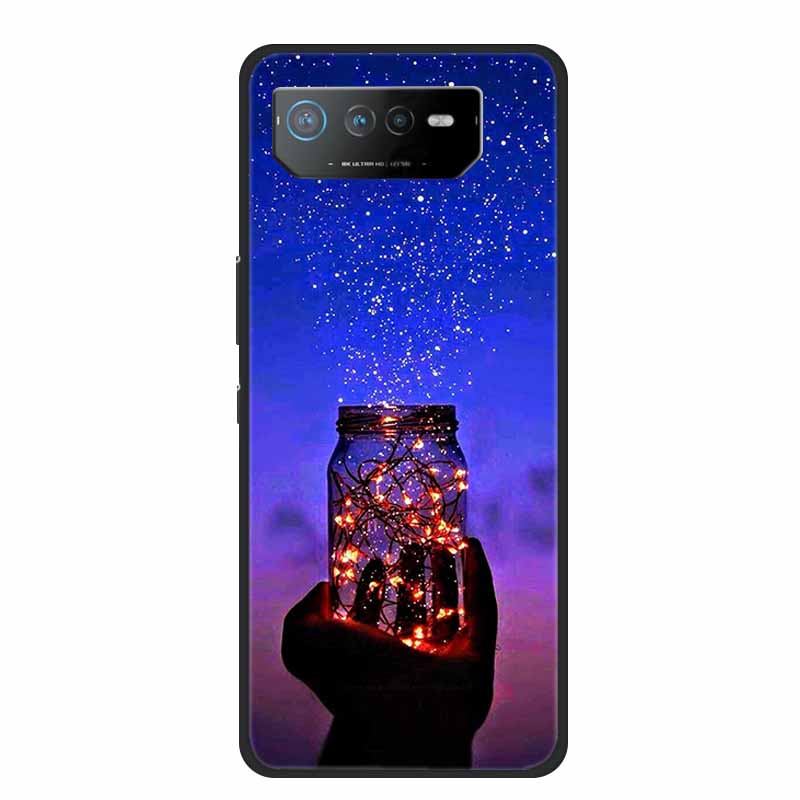 Чехол для телефона Asus ROG Phone 6D Ultimate Задняя крышка Черный ТПУ Силикон Мягкий Чехол Для Asus ROG Phone 6 Pro Чехол Phone6 Pro