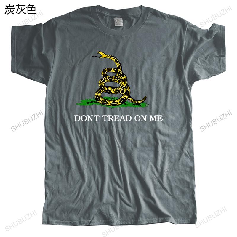 Cotton Tshirt Unisex Crew Neck Tops Dont Tread on Me funny liberty death american pride USA america vintage retro humor tee shirt