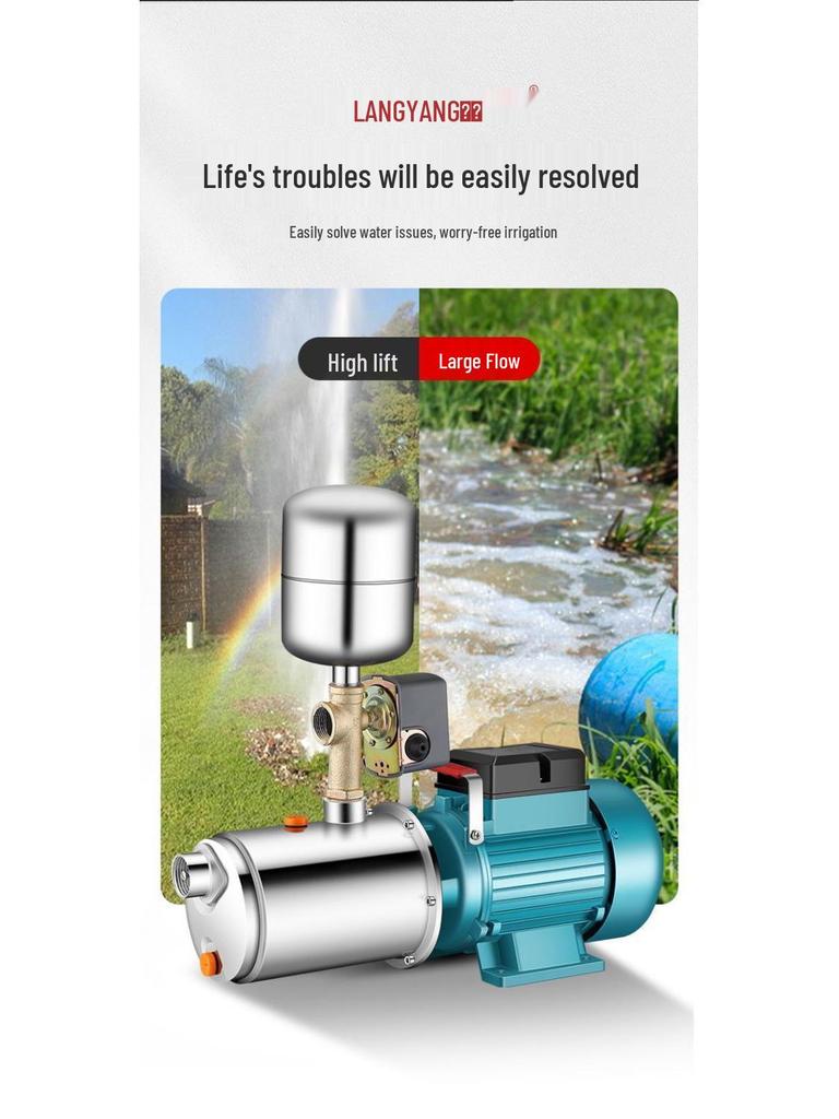 Automatic Stainless Steel Self-Priming Screw Pump for Household Water Boosting and High Head Suction