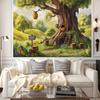 A fairy tale treehouse themed background banner suitable for birthdays holidays parties with multiple sizes to choose from