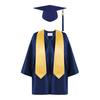 3 шт./комплект, детская выпускная форма для детского сада с кисточкой, шапочкой и шалью, V-образным вырезом, длиной до икры, длинными рукавами, застежкой-молнией, начальный выпускной халат