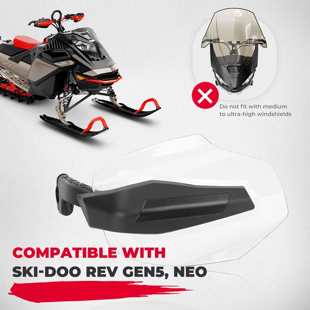 Snowmobile Handguards Protector Wind Air Deflector Replace 860200789 for Ski-Doo REV Gen5, Neo, REV Gen4, XS, XM, XP, XR, XU