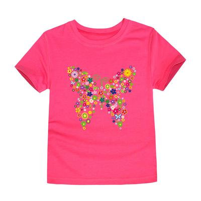 Детская футболка Simple Flowers с 3D-печатью букв, с коротким рукавом