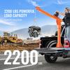 SucceBuy 2200lbs Electric Hoist Truck Crane 360° Swivel Folding Bed Jib Crane with 6000 Lbs Electric Winch for Lifting Goods