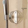 Shower Head Holder Adjustable Wall Mount Adhesive Aluminum Bracket Bathroom