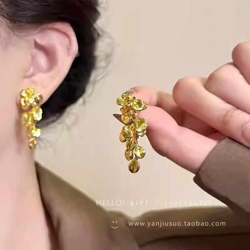 Серьги с цветочным жемчугом из серебра 925 пробы — элегантные и роскошные женские украшения